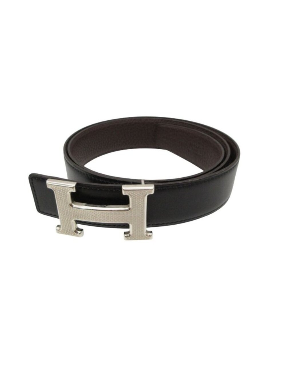 Hermes Belt Reversible Constance H Guilloche H Buckle Box Calf Togo Silver